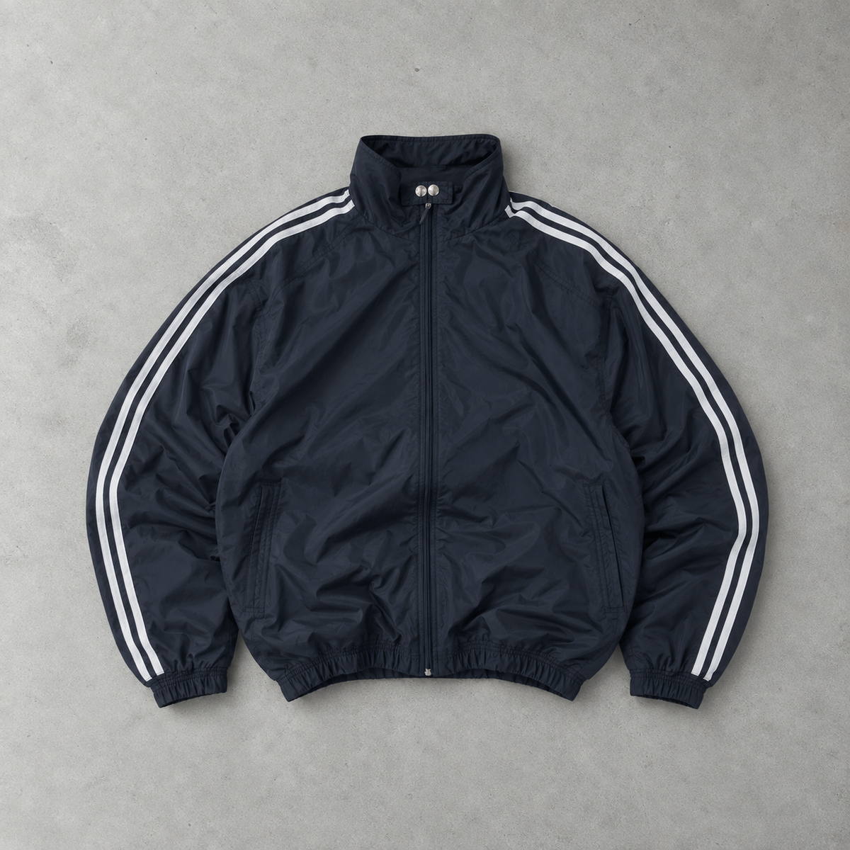 Veste de survêtement Adidas bleu marine/blanc rare (M)