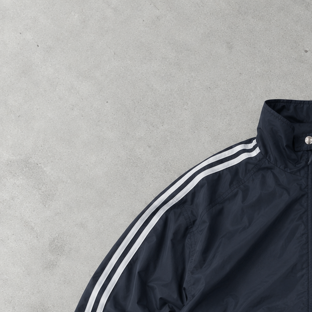 Veste de survêtement Adidas bleu marine/blanc rare (M)