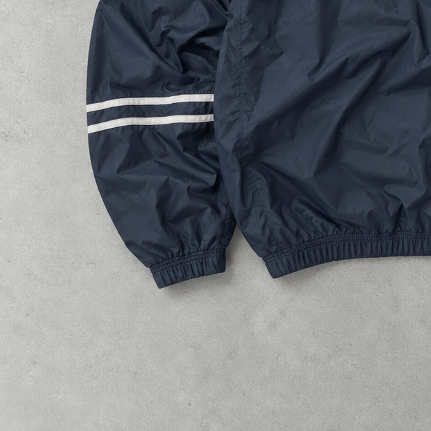 Veste de survêtement Adidas bleu marine/blanc rare (M)