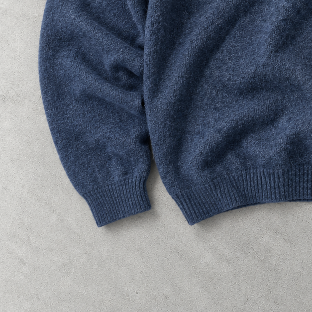 Ralph Lauren Sweater Blau Stitched Logo Rare (XL)