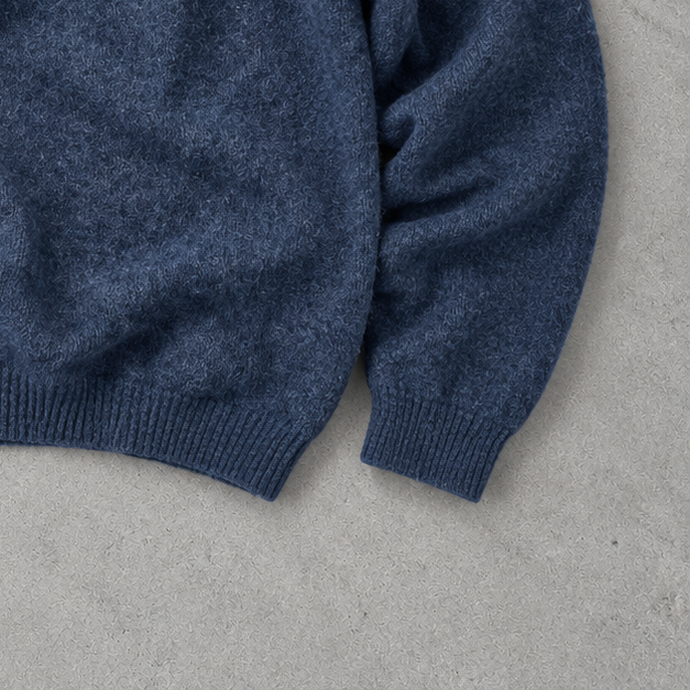 Ralph Lauren Sweater Blau Stitched Logo Rare (XL)