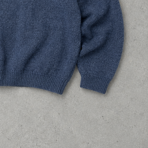 Ralph Lauren Sweater Blau Stitched Logo Rare (XL)