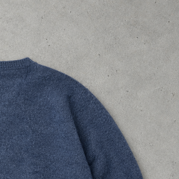 Ralph Lauren Sweater Blau Stitched Logo Rare (XL)