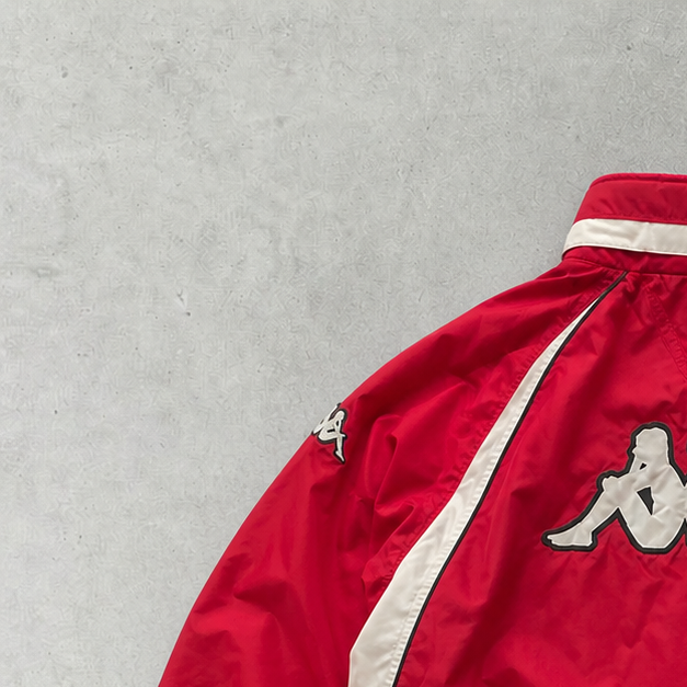 Kappa Windbreaker Red / White Rare Stitched Logo (M)