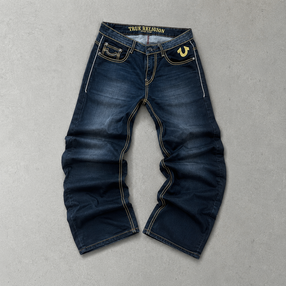 Y2K True Religion Jeans Marineblau, Schwarz Rare (M)