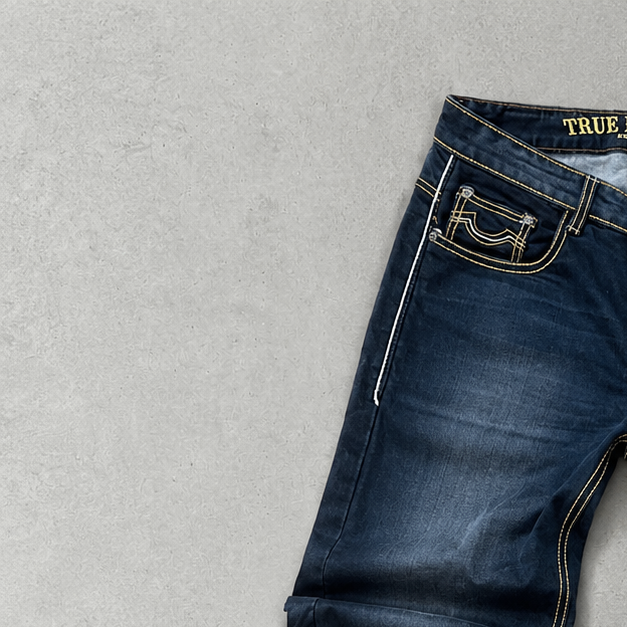 Y2K True Religion Jeans Marineblau, Schwarz Rare (M)