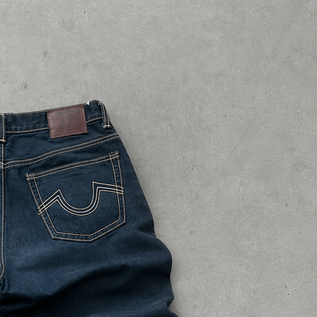Y2K True Religion Jeans Marineblau, Schwarz Rare (M)