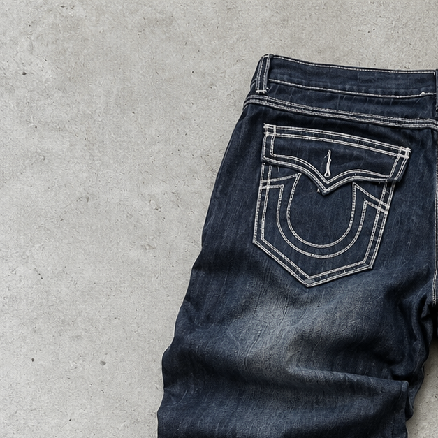 Y2K True Religion Baggy Jeans Navy Rare (L)