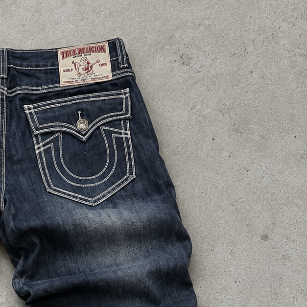 Y2K True Religion Baggy Jeans Navy Rare (L)