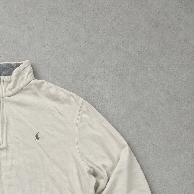 Ralph Lauren Half-Zip Sweater Creme Rare (XL)