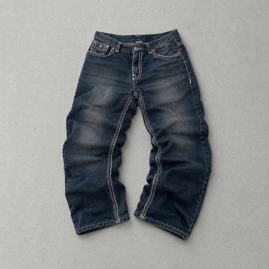 Vintage True Religion Jeans Marineblau Selten (XS)