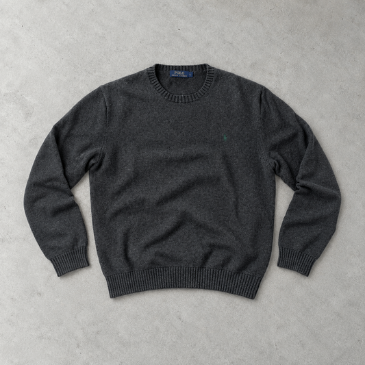 Ralph Lauren Sweater Grau Stitched Logo Limited (XL)