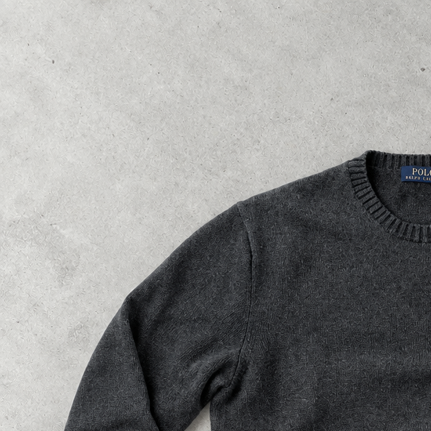 Ralph Lauren Sweater Grau Stitched Logo Limited (XL)