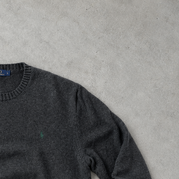 Ralph Lauren Sweater Grau Stitched Logo Limited (XL)