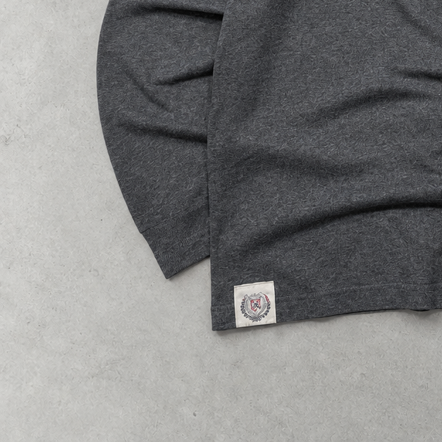 Y2K Ralph Lauren Half-Zip Sweater Grau Rare (XL) Stitched Logo