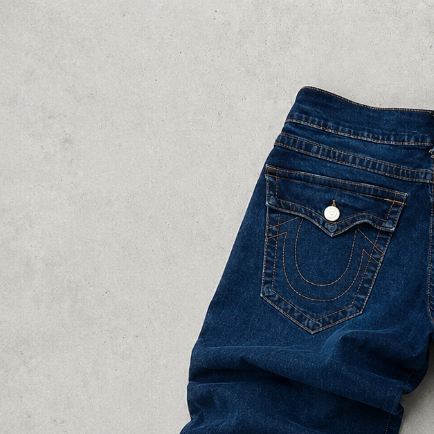 Y2K True Religion Jeans Marineblau Rare (W32 | DE 48)