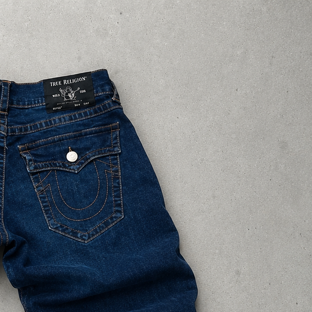 Y2K True Religion Jeans Marineblau Rare (W32 | DE 48)