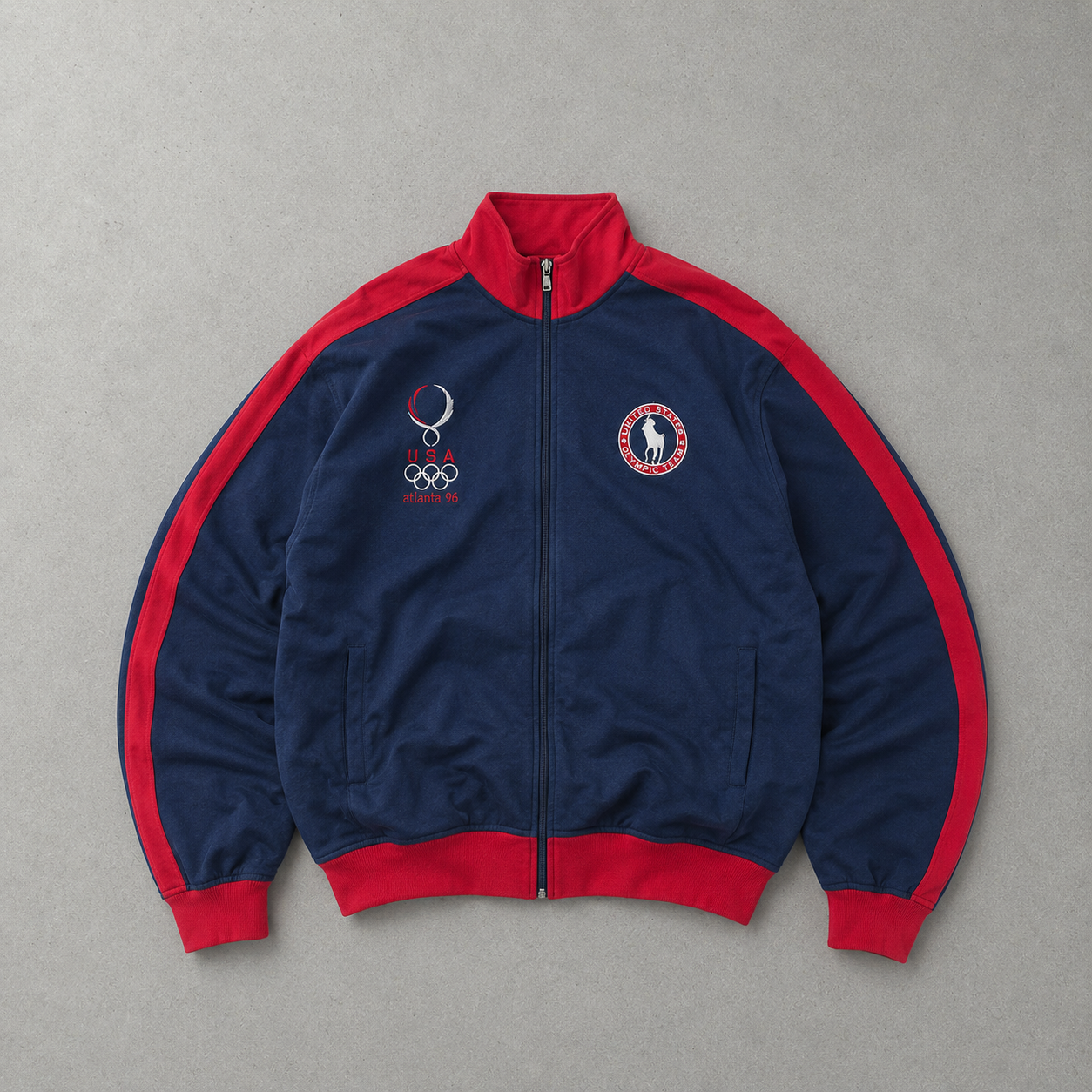 2008 Polo Ralph Lauren Sweater Marineblau, Rot Limited Stitched Logo (M)