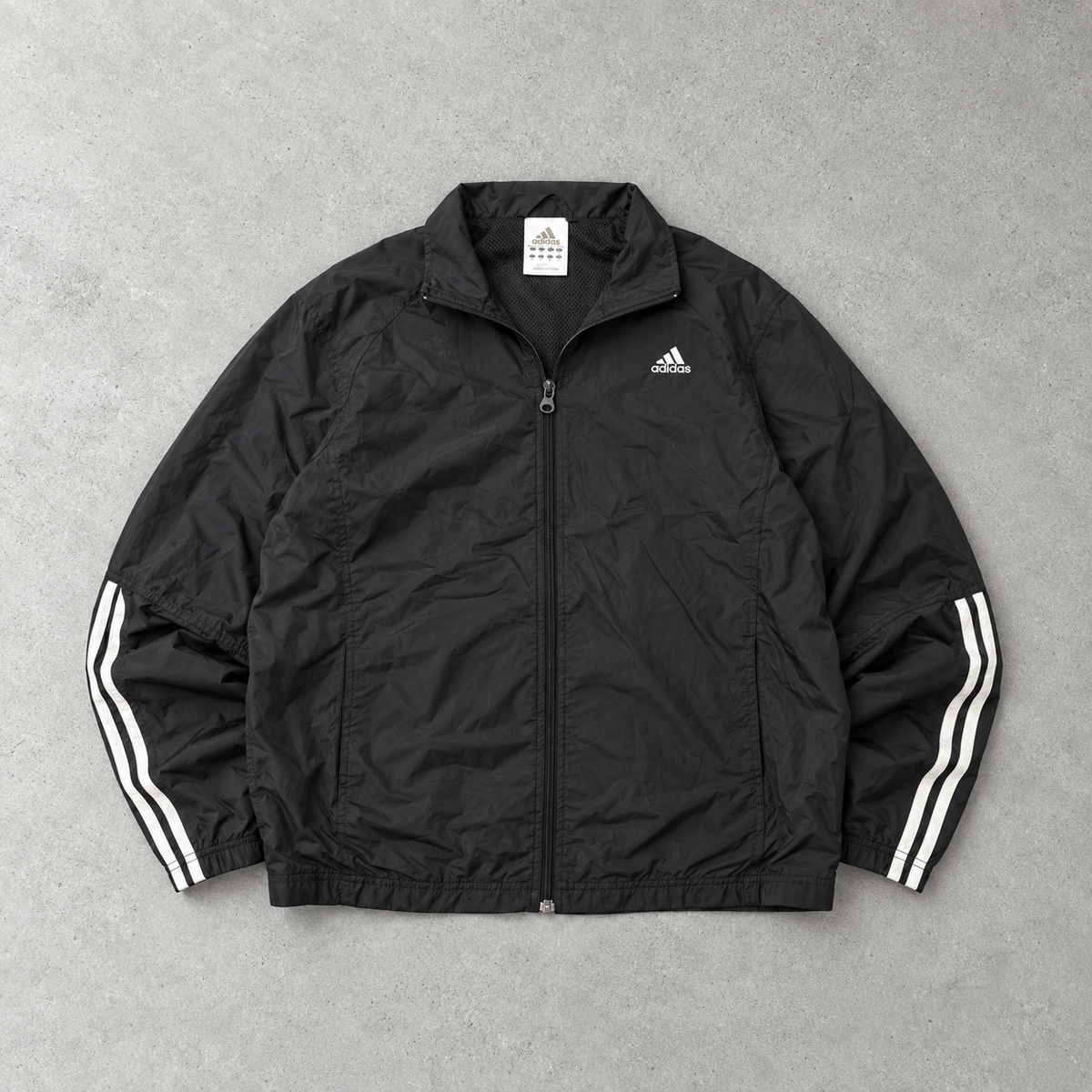 Veste de survêtement Adidas noire rare (M) logo brodé