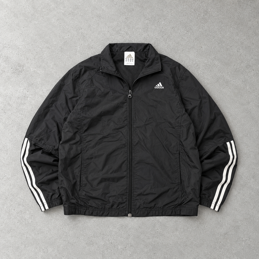 Veste de survêtement Adidas noire rare (M) logo brodé