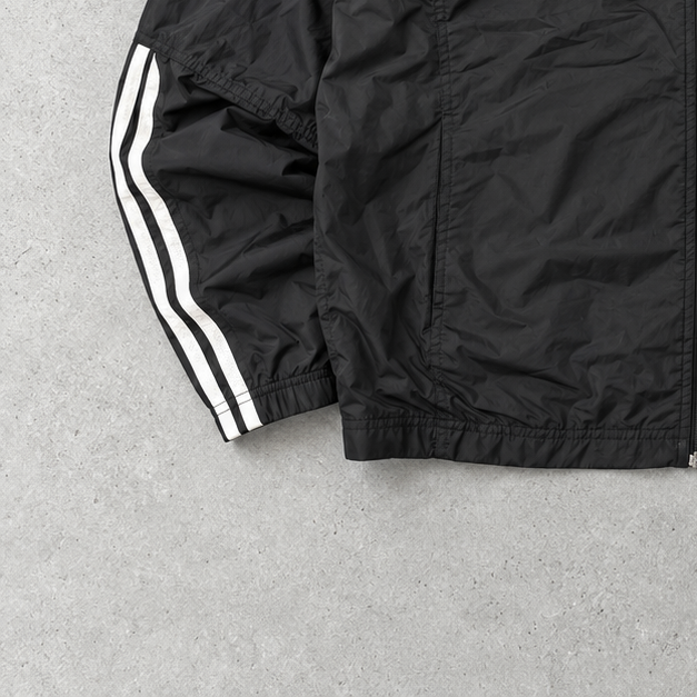 Veste de survêtement Adidas noire rare (M) logo brodé