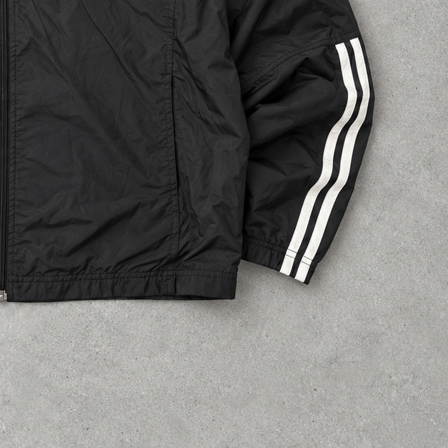 Veste de survêtement Adidas noire rare (M) logo brodé