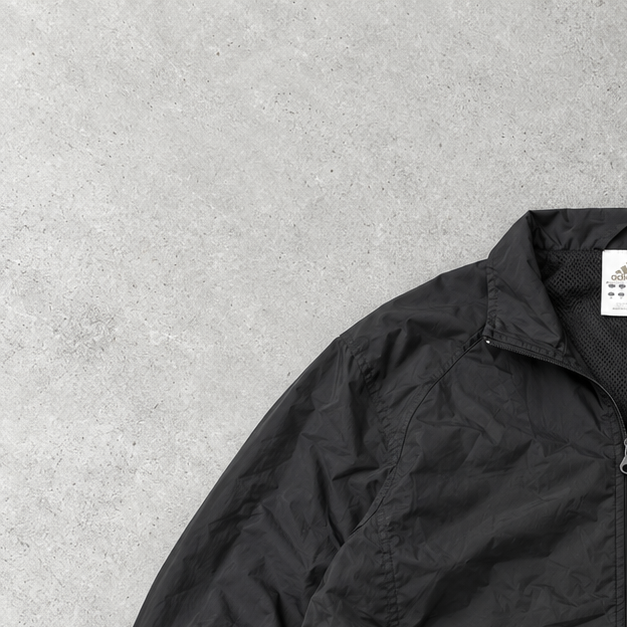 Veste de survêtement Adidas noire rare (M) logo brodé