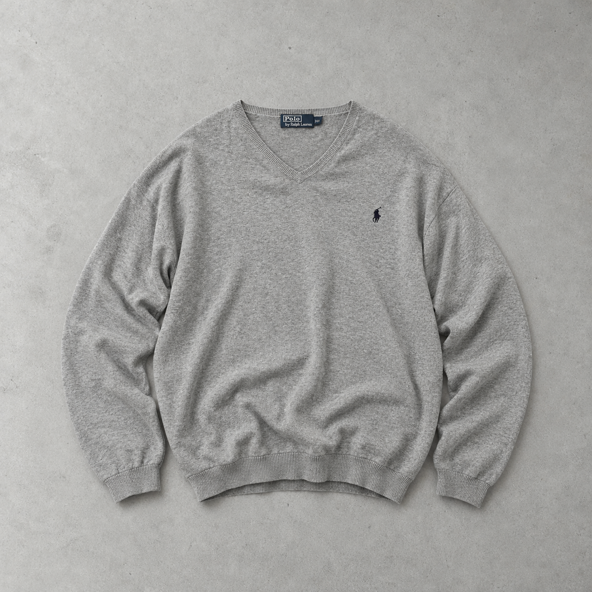 Ralph Lauren V-Neck Sweater Silber, Grau Rare (XL)