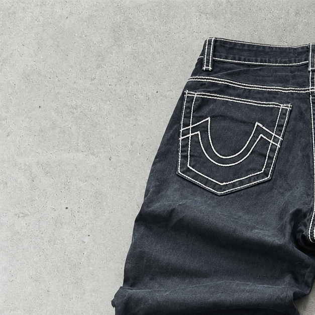 Y2K True Religion Jeans Black Rare (W33 | DE 48)
