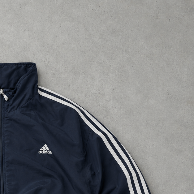 Veste de survêtement Adidas bleu marine rare (XL)