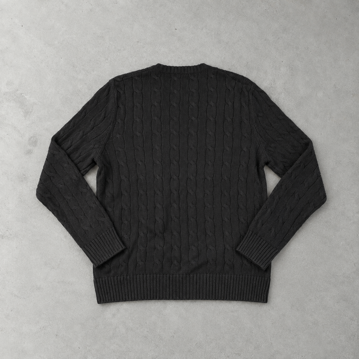 Ralph Lauren Sweater Schwarz Rare (M) Stitched Logo