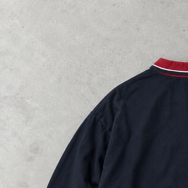 Polo Ralph Lauren Rugby Shirt Marineblau, Weiß Rare (XXL)