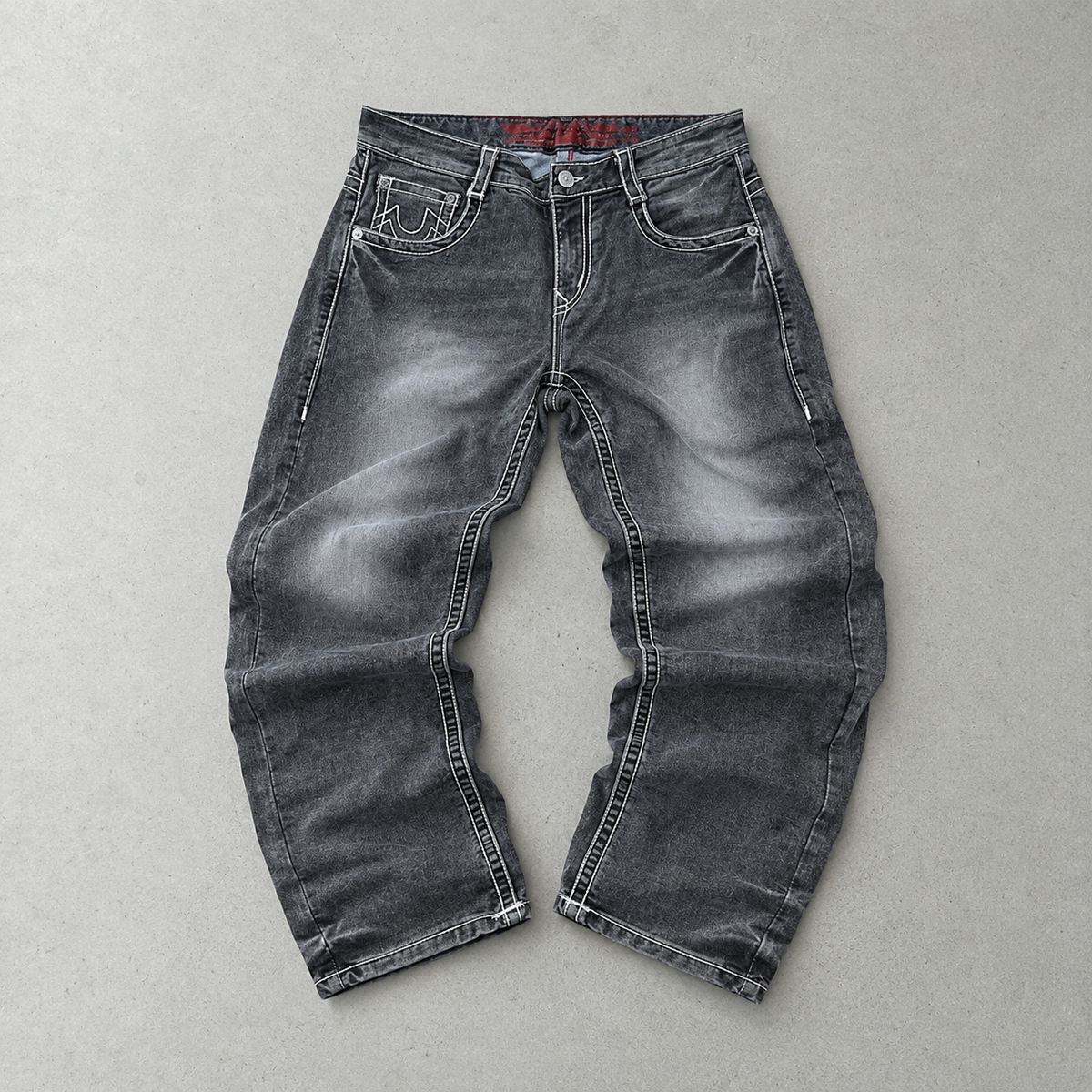 Y2K Vintage True Religion Baggy Jeans Grau Rare (M)