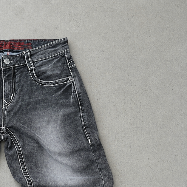 Y2K Vintage True Religion Baggy Jeans Grau Rare (M)