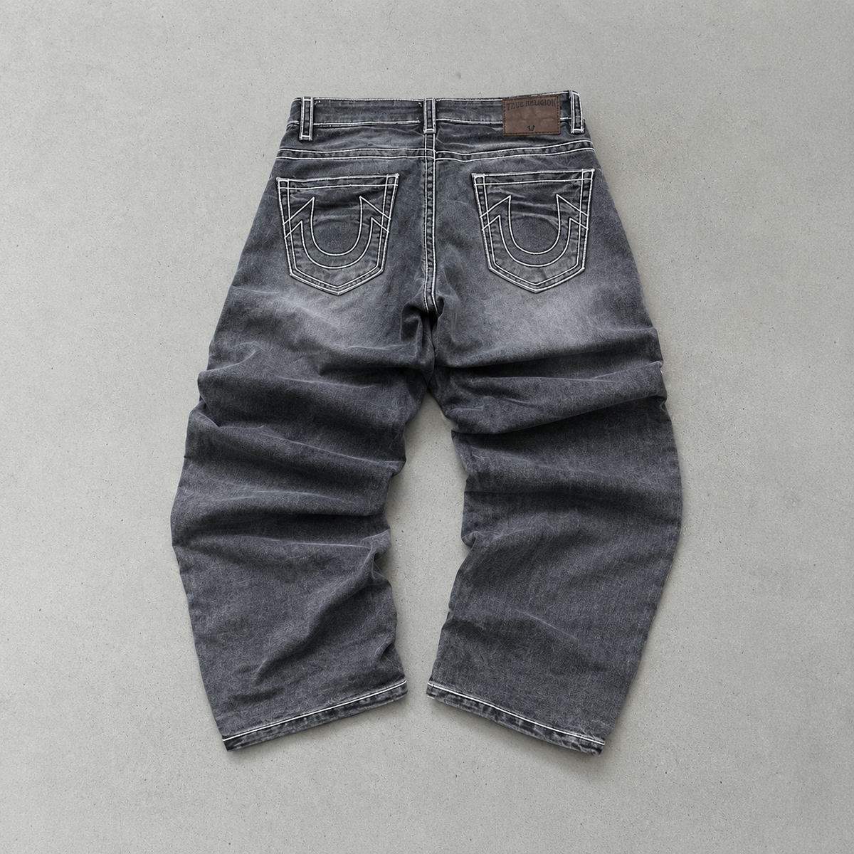 Y2K Vintage True Religion Baggy Jeans Grau Rare (M)