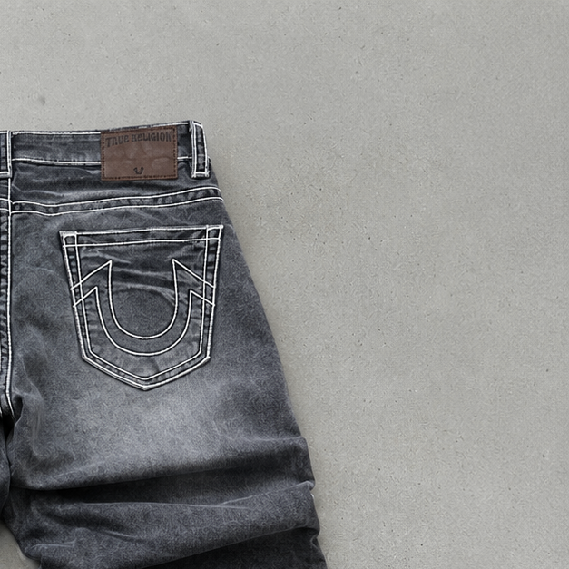 Y2K Vintage True Religion Baggy Jeans Grau Rare (M)