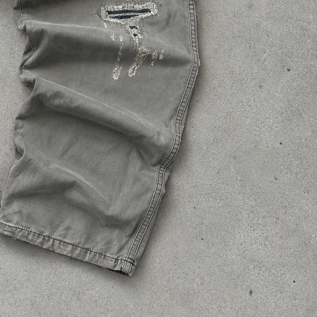 Y2K True Religion Straight Jeans Grey Limited (W36 | DE 52)
