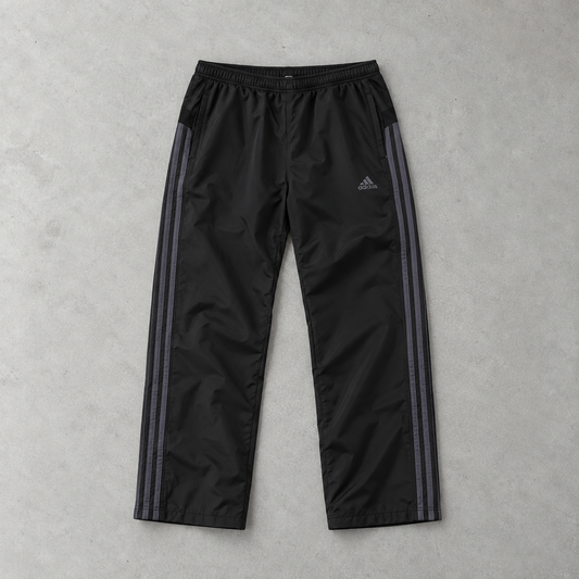 Vintage Adidas Track Pants Black/Navy Rare (XL) Stitched Logo