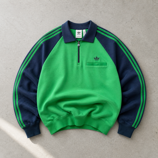Adidas Polo Shirt Grün Rare (M) Stitched Logo