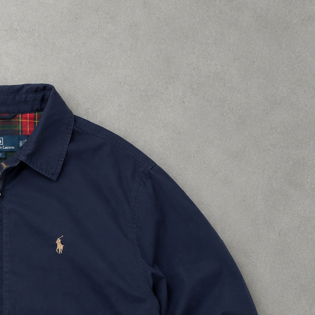 Polo Ralph Lauren Harrington Jacket Marineblau Limited Stitched Logo (S)