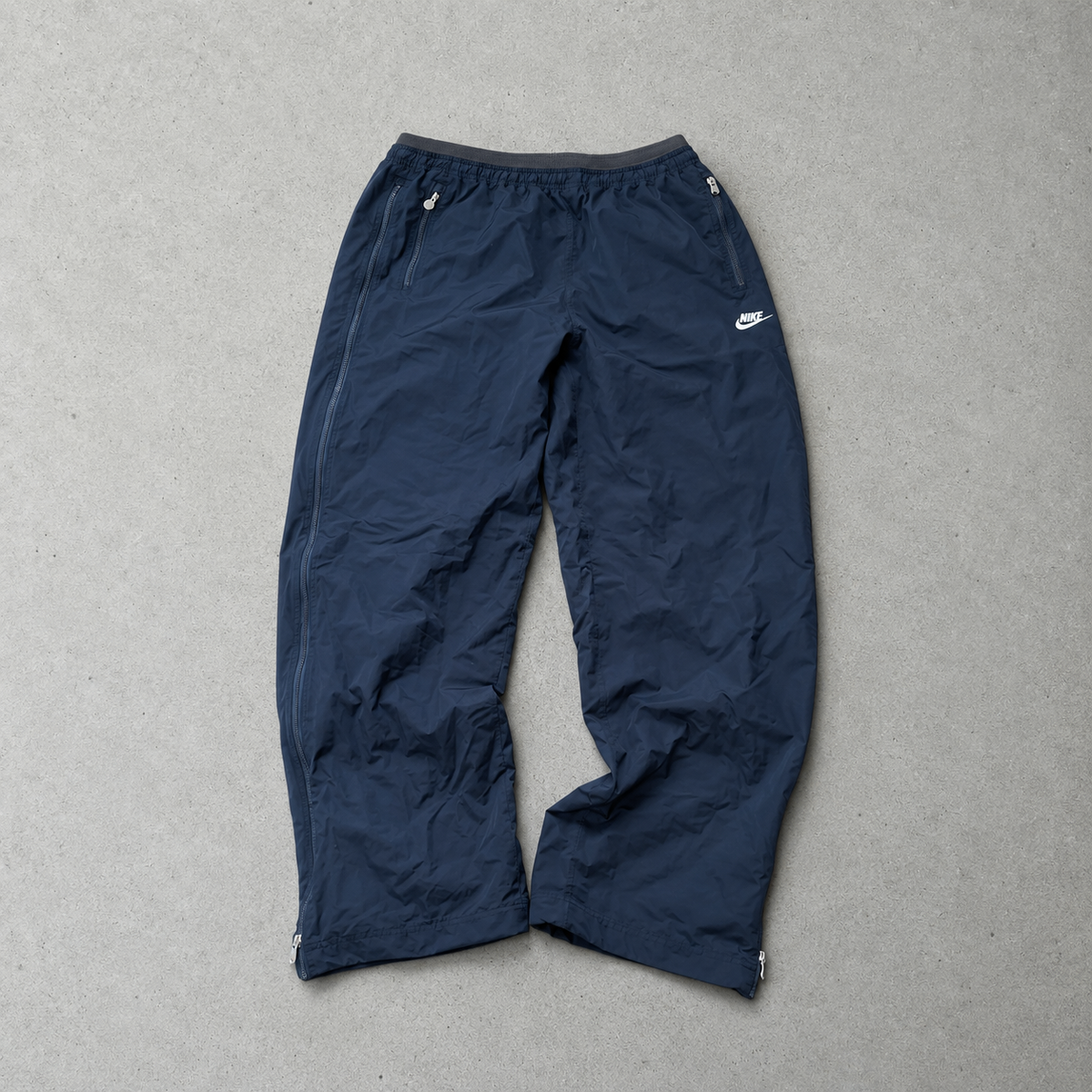 Y2K Nike Laufhose Schwarz Rar (M) gesticktes Logo