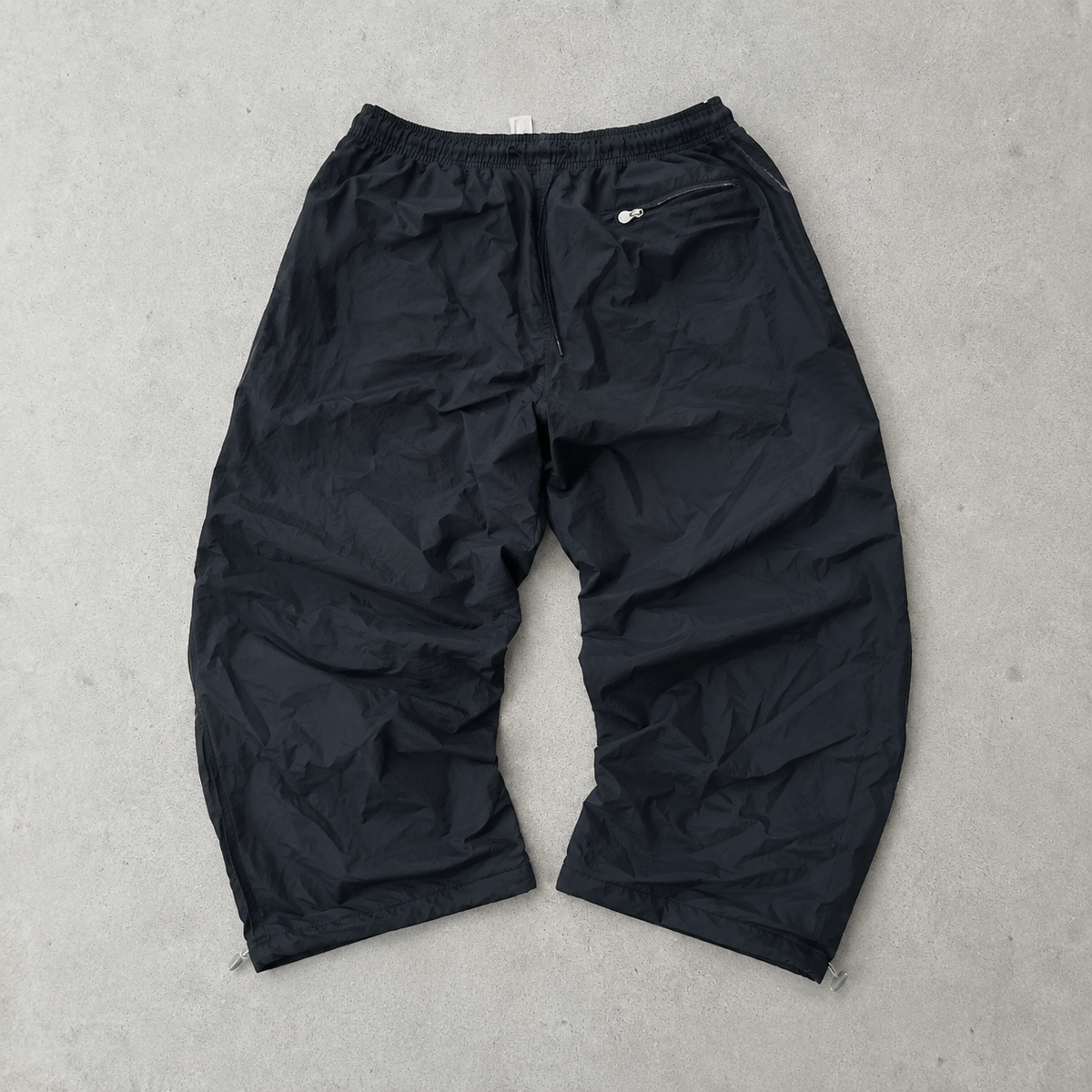 Y2K Nike Laufhose Schwarz Rar (M) gesticktes Logo
