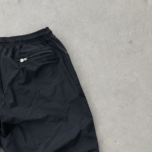Y2K Nike Laufhose Schwarz Rar (M) gesticktes Logo