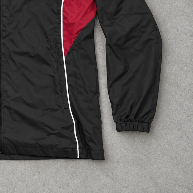 Olympique Lyon Adidas Windbreaker Schwarz / Rot Limitiert (S)