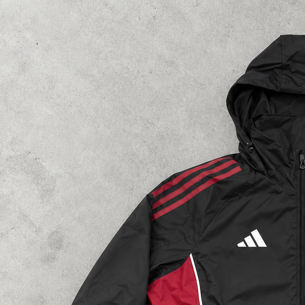 Olympique Lyon Adidas Windbreaker Schwarz / Rot Limitiert (S)