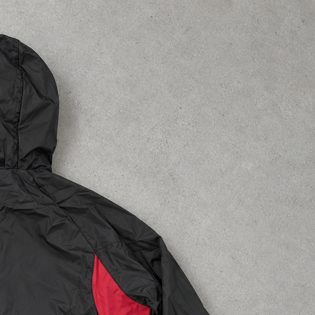 Olympique Lyon Adidas Windbreaker Schwarz / Rot Limitiert (S)