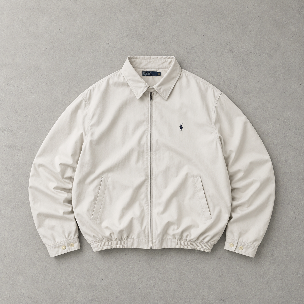 Ralph Lauren Harrington Jacket Weiß, Marineblau Limited (L)