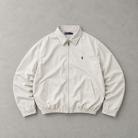 Ralph Lauren Harrington Jacket Weiß, Marineblau Limited (L)