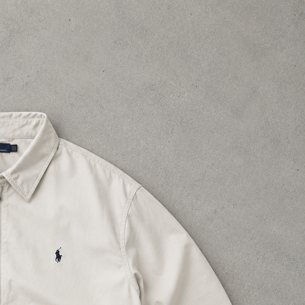 Ralph Lauren Harrington Jacket Weiß, Marineblau Limited (L)