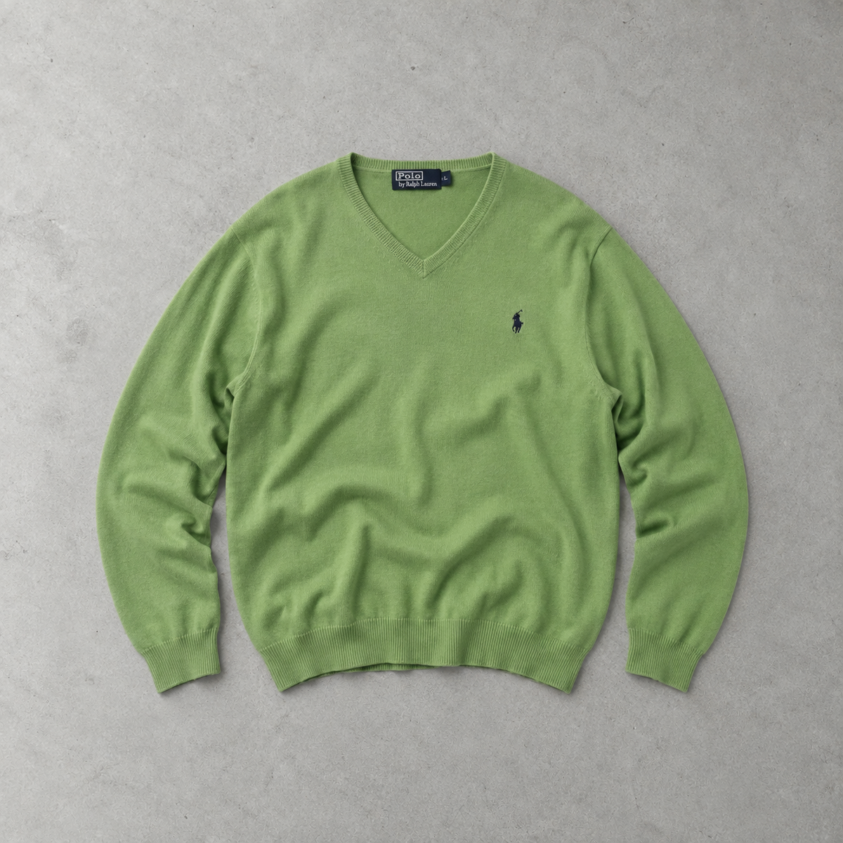 Ralph Lauren Sweater Schwarz, Grün Rare (XXL) Stitched Logo